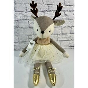 *BRAND NEW* 34th & Pine 32" Deer Shelf Sitter Plush Ballerina Weighted Fawn Baby